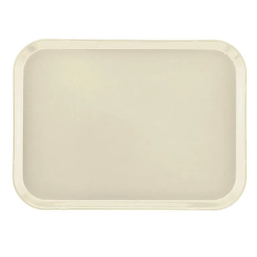 Cambro 1216537 12" x 16.31" Cameo Yellow Rectangular High-Impact Fiberglass Camtray - 12/Case