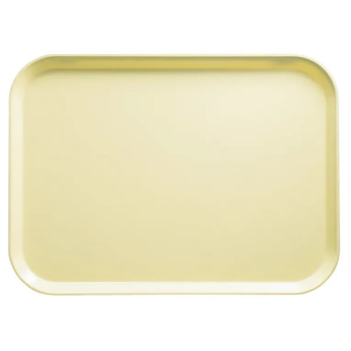 Cambro 1520536 15" x 20.25" Rectangular Fiberglass Lemon Chiffon Camtray - 12/Case