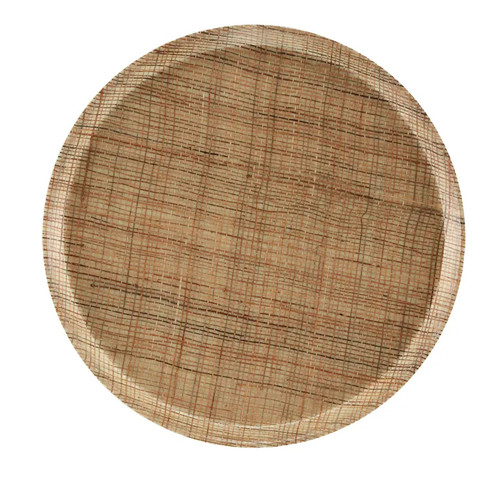 Cambro 1600204 16" Dia. Rattan Fiberglass Round Serving Camtray - 12/Case
