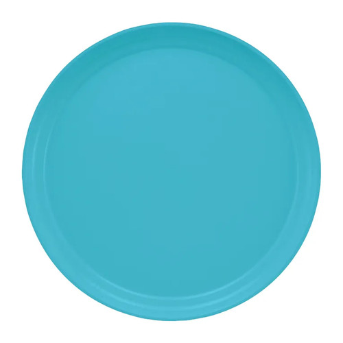 Cambro 1300518 13" Dia. Robin Egg Blue Round Fiberglass Serving Camtray - 12/Case