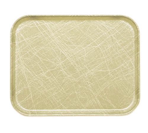 Cambro 1014214 10.63" x 13.75" Abstract Tan Rectangular High-Impact Fiberglass Camtray - 12/Case