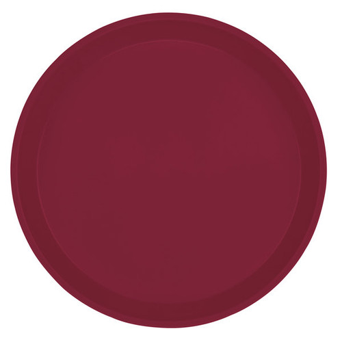 Cambro 1950522 19.5" Burgundy Wine Fiberglass Round Serving Camtray - 12/Case