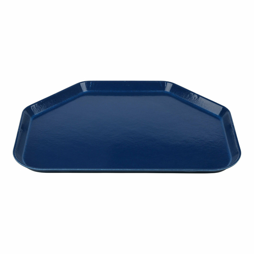 Cambro 1418TR123 14" x 18" Trapezoid Fiberglass Amazon Blue Camtray - 12/Case