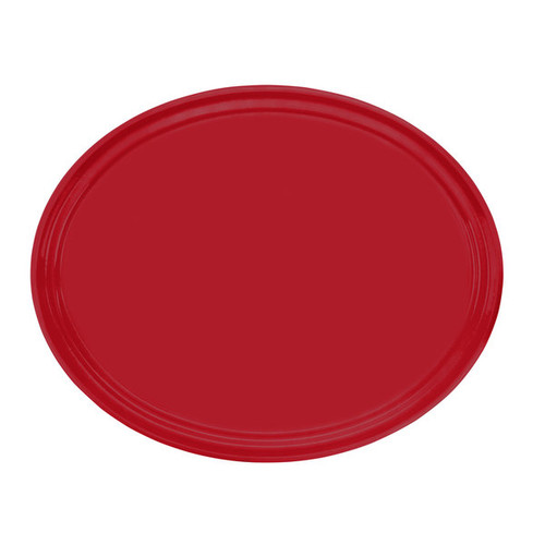 Cambro 2700221 26.88" x 22" Ever Red High-Impact Fiberglass Oval Camtray - 6/Case