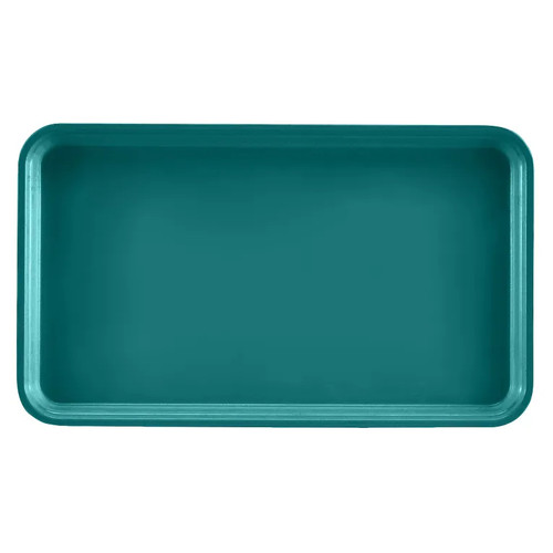 Cambro 915414 8.75" x 15" Teal High-Impact Fiberglass Rectangular Camtray - 12/Case