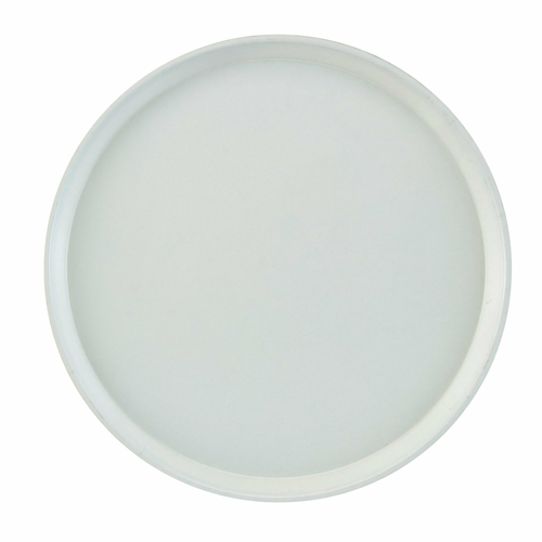 Cambro 1550148 16" Dia. Round Fiberglass White Serving Camtray - 12/Case