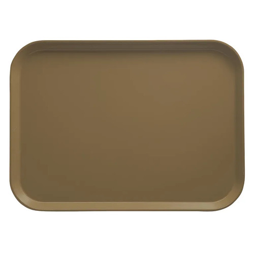 Cambro 1418513 14" x 18" Bay Leaf Brown Rectangular High-Impact Fiberglass Camtray - 12/Case