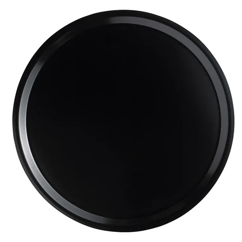 Cambro 1100110 11" Dia. Black Round Fiberglass Serving Camtray - 12/Case