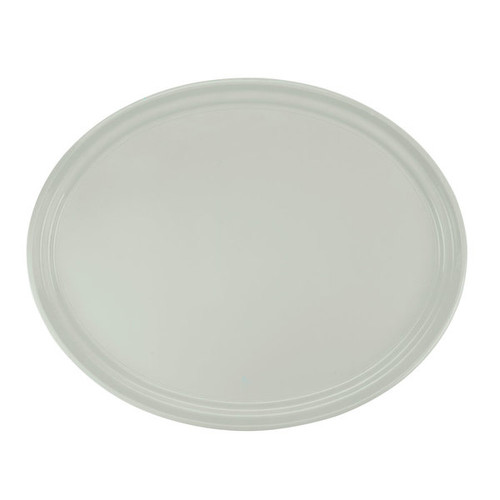 Cambro 2700101 26.88" x 22" Antique Parchment High-Impact Fiberglass Oval Camtray - 6/Case
