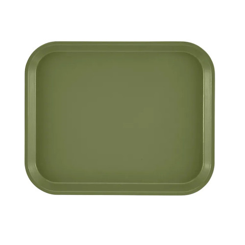 Cambro 810428 9.88" x 8" Olive Green High-Impact Fiberglass Rectangular Camtray - 12/Case