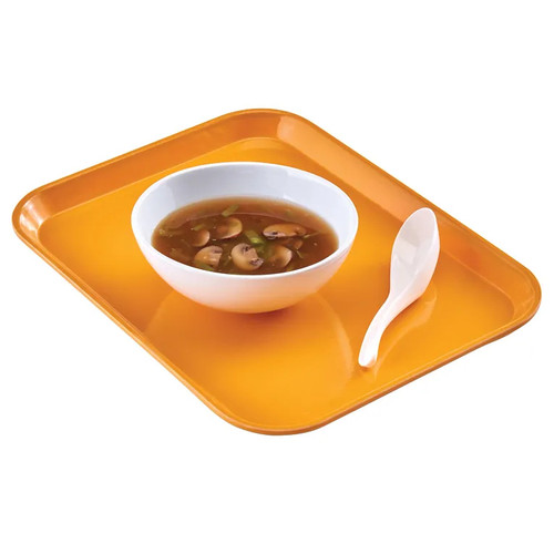 Cambro 1216171 12" x 16.31" Tuscan Gold Rectangular High-Impact Fiberglass Camtray - 12/Case