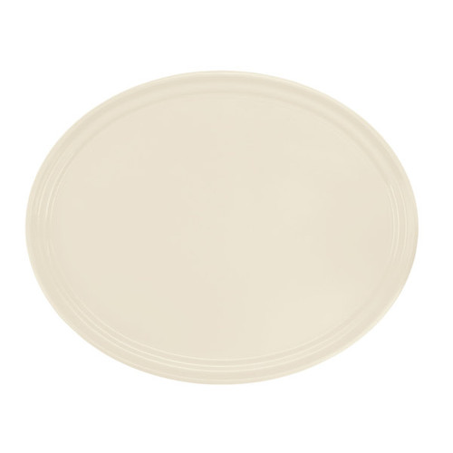 Cambro 2500538 24" x 19" Cottage White High-Impact Fiberglass Oval Camtray - 6/Case