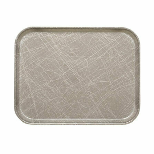 Cambro 810215 9.88" x 8" Abstract Gray High-Impact Fiberglass Rectangular Camtray - 12/Case