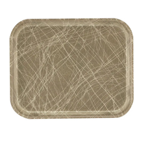 Cambro 810215 9.88" x 8" Abstract Gray High-Impact Fiberglass Rectangular Camtray - 12/Case