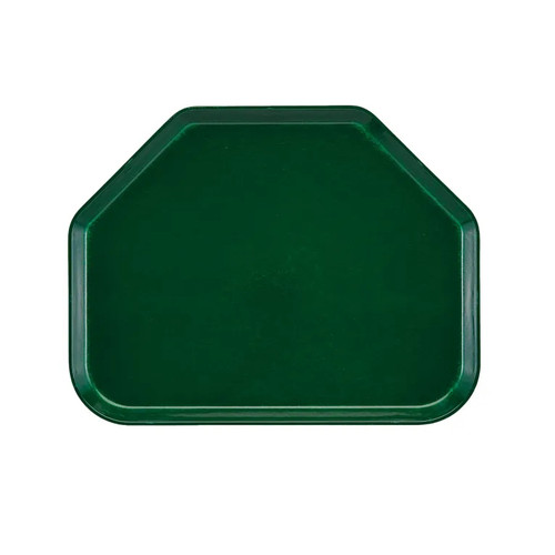 Cambro 1418TR119 14" x 18" Trapezoid Fiberglass Sherwood Green Camtray - 12/Case
