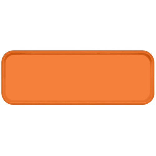 Cambro 926222 8.875" x 25.563" x 1" Orange Pizzazz High-Impact Fiberglass Rectangular Camtray - 12/Case