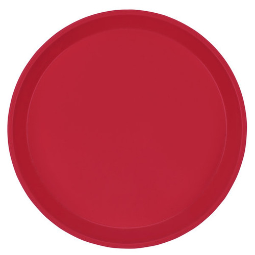 Cambro 1300221 13" Dia. Ever Red Round Fiberglass Serving Camtray - 12/Case