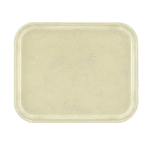 Cambro 810531 9.88" x 8" Galaxy Antique Parchment Silver High-Impact Fiberglass Rectangular Camtray - 12/Case