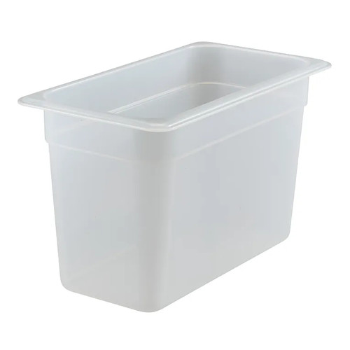 Cambro 38PP190 6.94" W x 7.88" H x 8" D Translucent Polypropylene 1/3 Size Food Pan - 6/Case