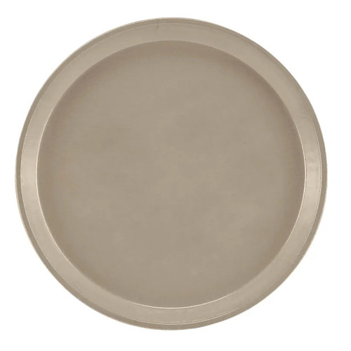 Cambro 900199 9" Dia. Round Taupe Fiberglass Serving Camtray - 12/Case