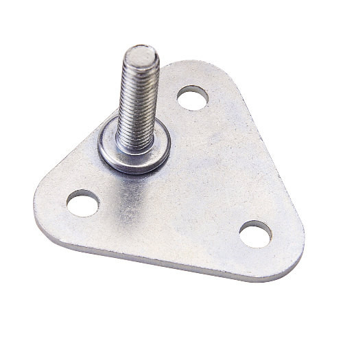 Cambro CSFF 6.05" x 1.05" x 3.05" Silver Stainless Steel Seismic Foot Camshelving Accessory - 2 Cases