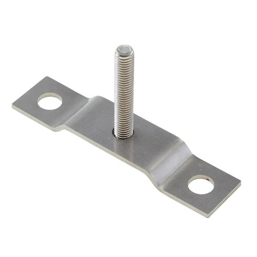 Cambro CSFF 6.05" x 1.05" x 3.05" Silver Stainless Steel Seismic Foot Camshelving Accessory - 2 Cases
