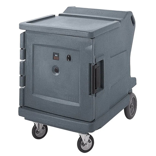 Cambro CMBHC1826LF191 30.50" W x 42.38" H x 42" D Granite Gray Polyethylene Low Profile Electric Camtherm Hot / Cold Cart - 110V