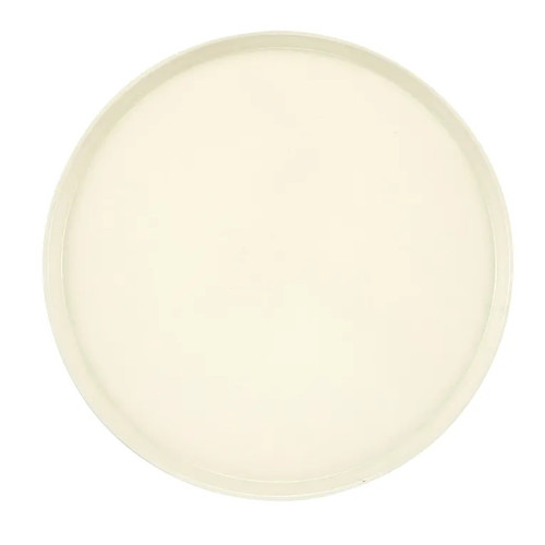 Cambro 1950148 19.5" White Fiberglass Round Serving Camtray - 12/Case
