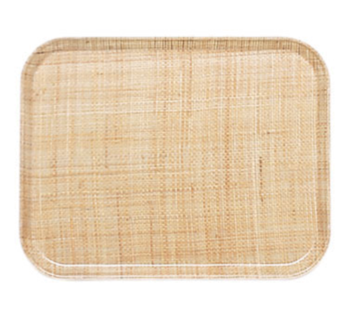 Cambro 915204 8.75" x 15" Rattan High-Impact Fiberglass Rectangular Camtray - 12/Case