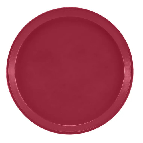 Cambro 900505 9" Dia. Round Cherry Red Fiberglass Serving Camtray - 12/Case
