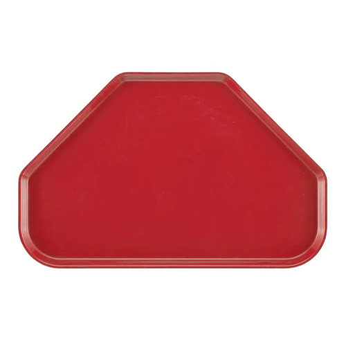 Cambro 1422TR510 14" x 22" Trapezoid Fiberglass Signal Red Camtray - 12/Case