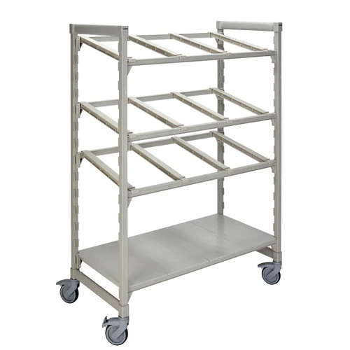 Cambro CPM244867FX2480 48" W x 67" H x 24" D Speckled Gray Steel Camshelving Premium Mobile Flex Station Unit