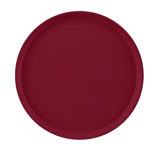 Cambro 1600522 16" Dia. Round Fiberglass Burgundy Wine Serving Camtray - 12/Case