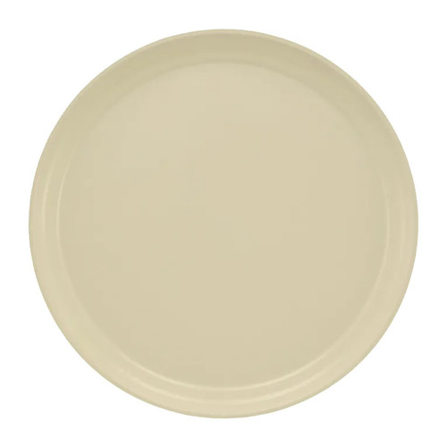 Cambro 1300537 13" Dia. Cameo Yellow Round Fiberglass Serving Camtray - 12/Case