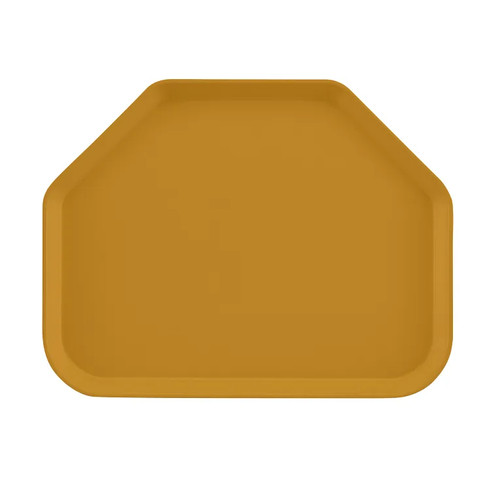 Cambro 1418TR171 14" x 18" Trapezoid Fiberglass Tuscan Gold Camtray - 12/Case