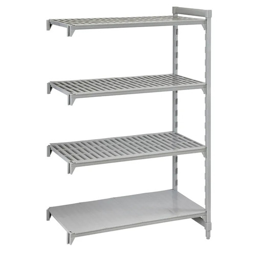 Cambro CPA244872VS4480 48" W x 24" D x 72" H Speckled Gray 4 Shelves Vented and Solid Camshelving Premium Add-On Unit