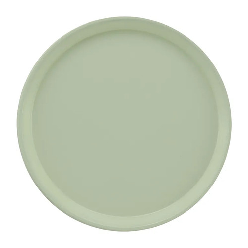 Cambro 1200429 12" Dia. Key Lime Round Fiberglass Serving Camtray - 12/Case