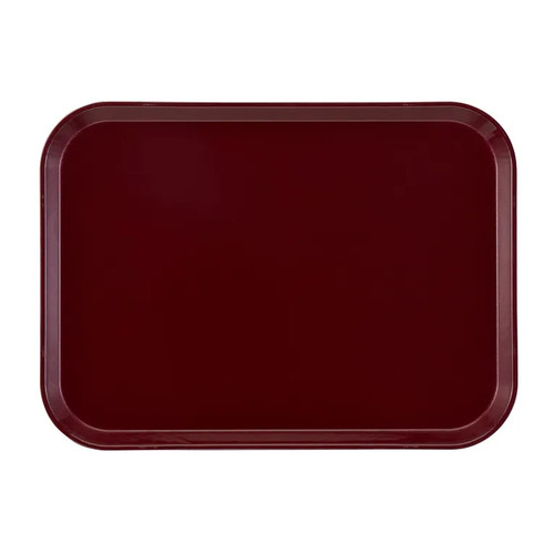 Cambro 1216522 12" x 16.31" Burgundy Wine Rectangular High-Impact Fiberglass Camtray - 12/Case