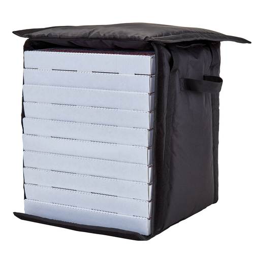 Cambro GBPP1018110 (10) 18" Pizza Capacity Black Nylon Fabric GoBag Premium Pizza Delivery Bag