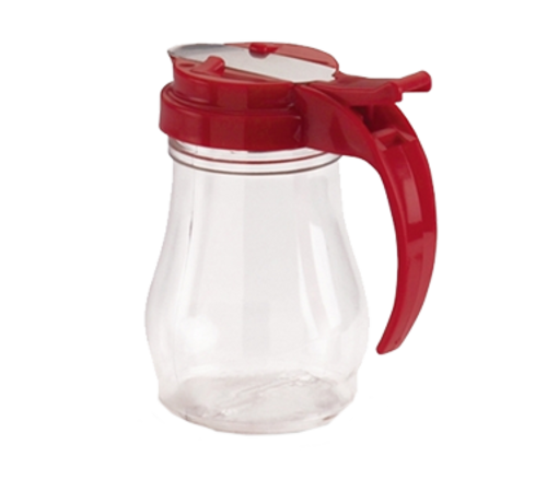 Vollrath 1606-18 7 Oz. Clear Polycarbonate Jar with Almond Plastic Top (12) Per Case Dripcut Syrup Server (12 Each Per Case)