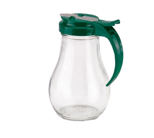 Vollrath 614-18 14 Oz. Glass Jar with Almond Plastic Top Dripcut Syrup Server