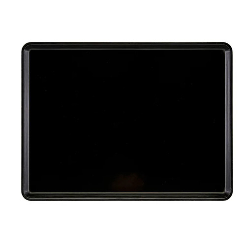 Cambro 1216D110 12" X 16" Rectangular Black Dietary Tray - 12/Case