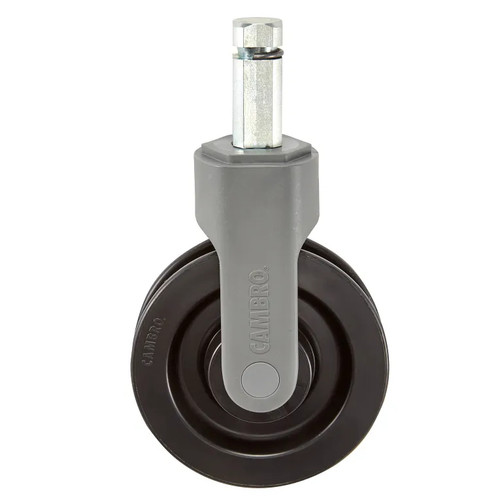 Cambro CPMCHD000 5" Gray Rigid Caster without Brakes for High Density Camshelving - 2 Cases