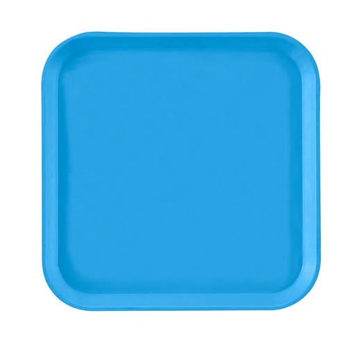 Cambro 1313105 13" x 13" Horizon Blue Square Fiberglass Metric Camtray - 12/Case