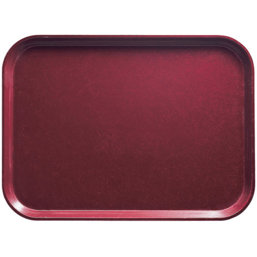 Cambro 3046522 11.81" x 18.13" Burgundy Wine Rectangular Fiberglass Metric Camtray - 12/Case
