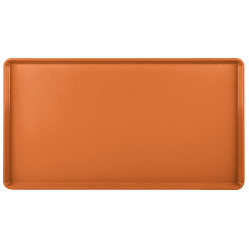 Cambro 1222D220 12" X 22" Rectangular Citrus Orange Dietary Tray - 12/Case