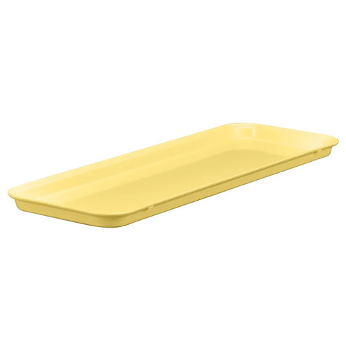 Cambro 926MT145 8 7/8" x 25 9/16" x 1" Yellow Rectangular Fiberglass Market Display Tray - 12/Case