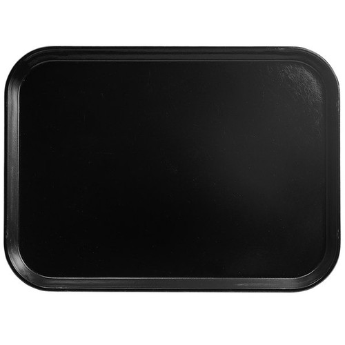 Cambro 3242110 31.9 Cm x 41.9 CmRectangular Metric Black Fiberglass Camtray - 12/Case