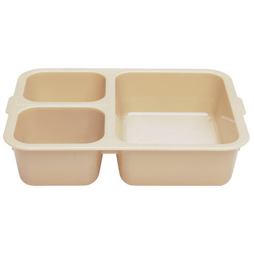 Cambro 853FCW133 6" x 8" Beige Polycarbonate Rectangular Camwear Tray-On-Tray Meal Delivery Tray - 24/Case