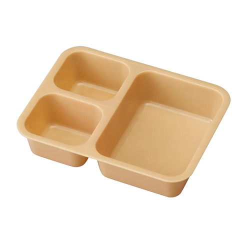 Cambro 853FCW133 6" x 8" Beige Polycarbonate Rectangular Camwear Tray-On-Tray Meal Delivery Tray - 24/Case